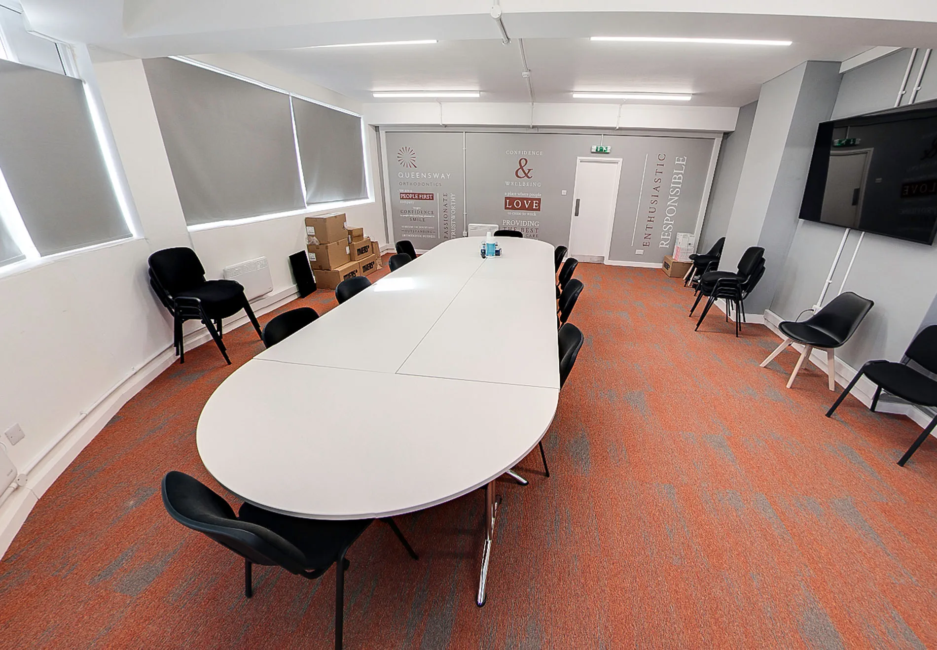 Staff training and meeting room at Queensway Ortho, Darlington