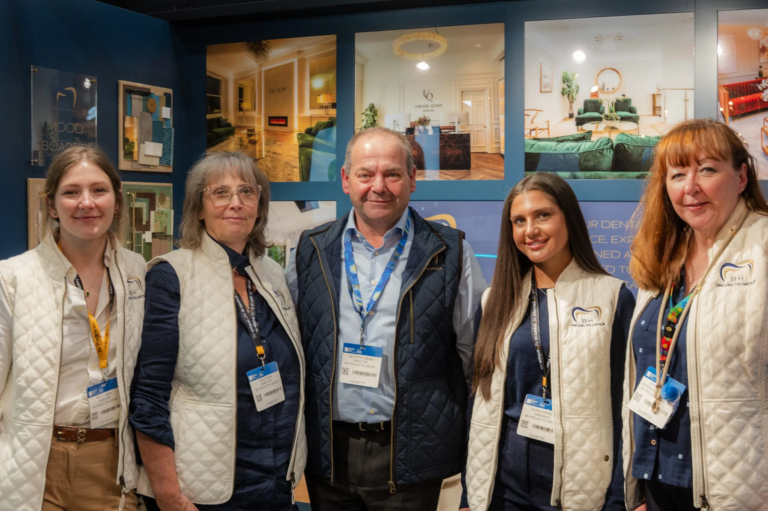 The BH Projects Group dental practice design team at the Dentistry Show, NEC Birmingham