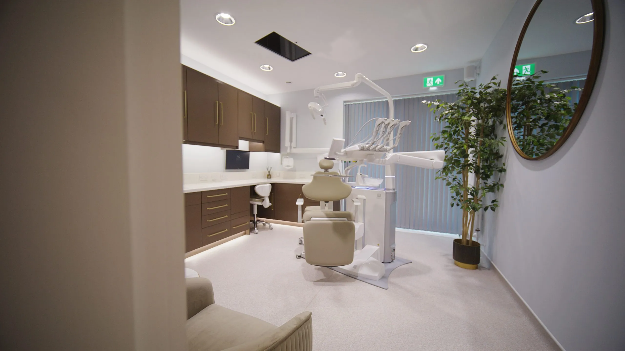 Treatment room at Infinity Dental Suite, Harrogate — one of many projects for Infinity Dental since 2018