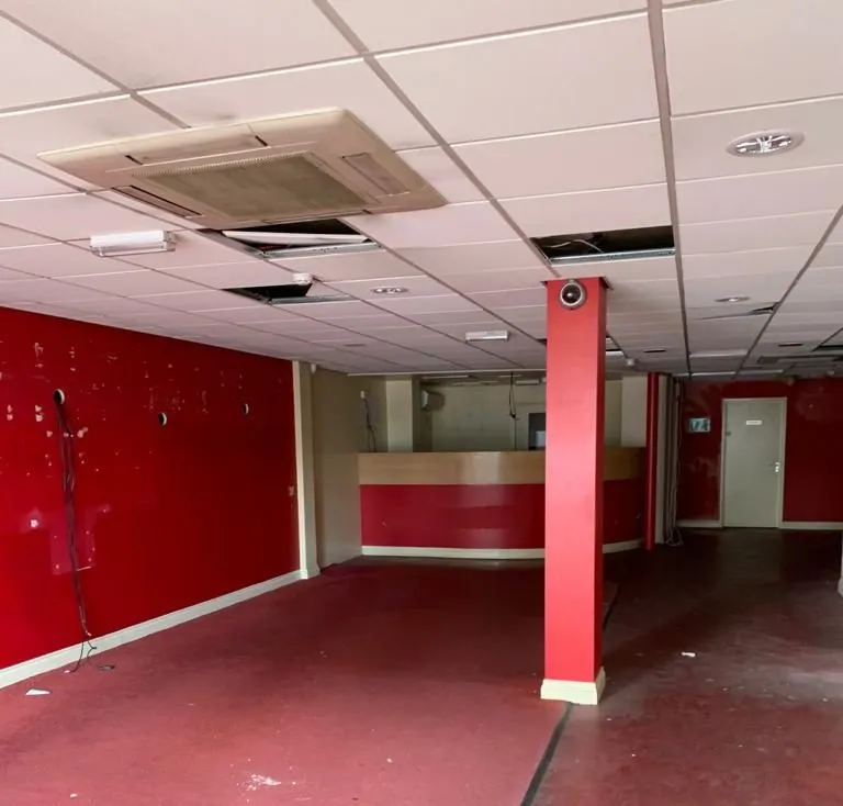 Before the fit-out: the former shop interior ahead of conversion into Blossom Cosmetic Clinic, York