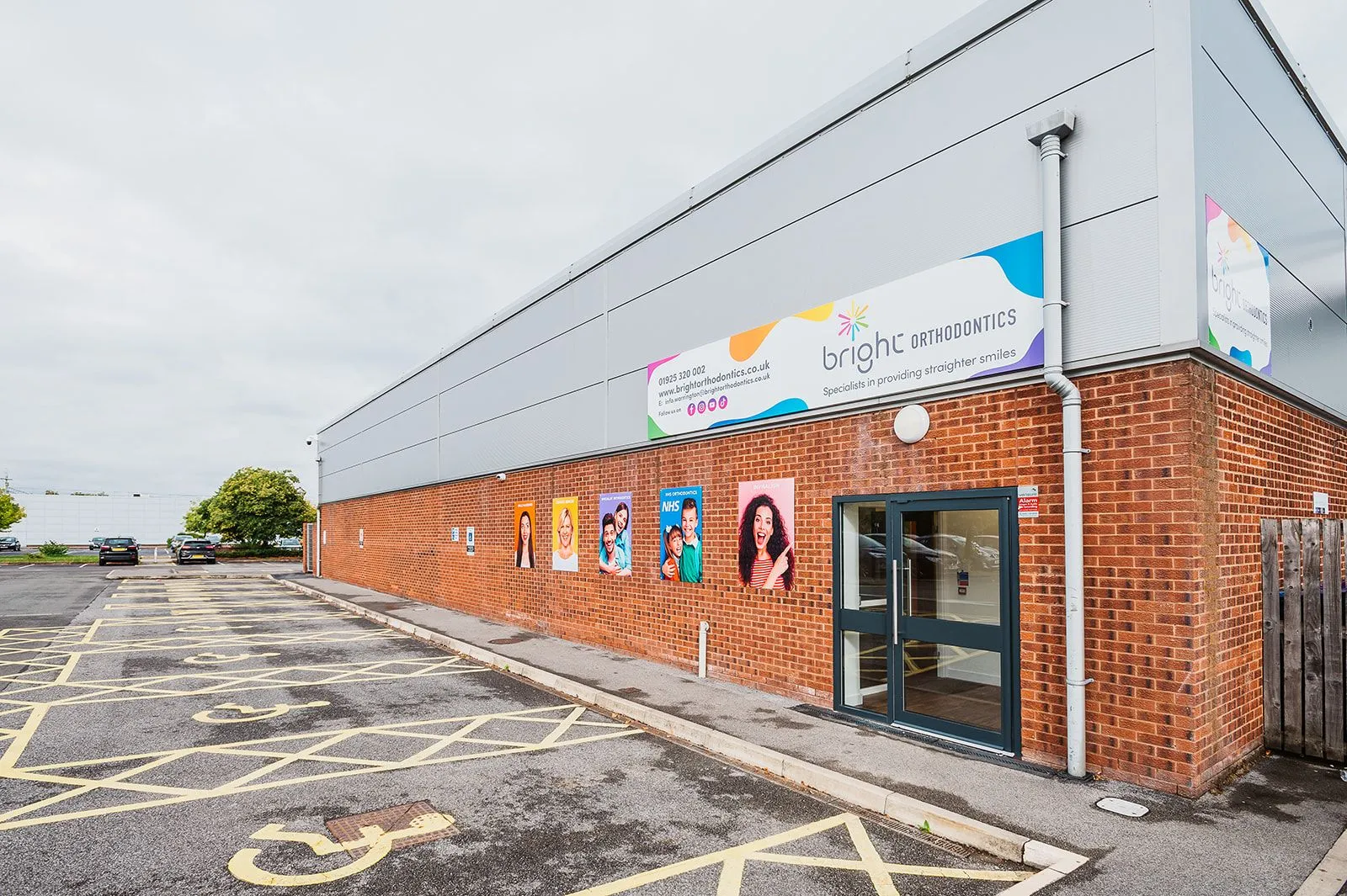 Exterior and car park of Bright Orthodontics, Warrington